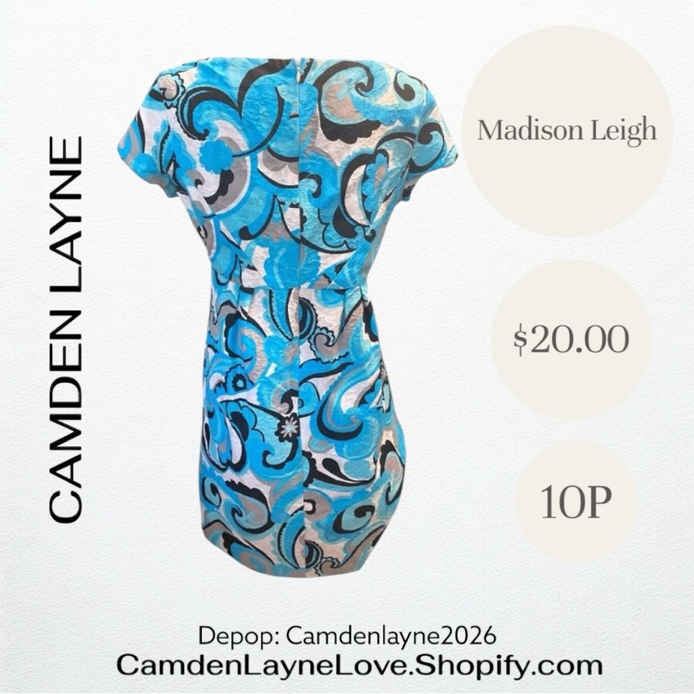 Madison Leigh Blue Swirl Mini Dress - Picture 3 of 7